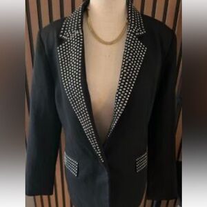 Forever 21 Black Blazer with Silver Accents